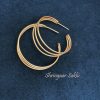 Golden Swara Brass Hoop Earring