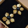 Golden Flower Metal Earring