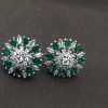 Green Chris Golden Polish Stud Earring