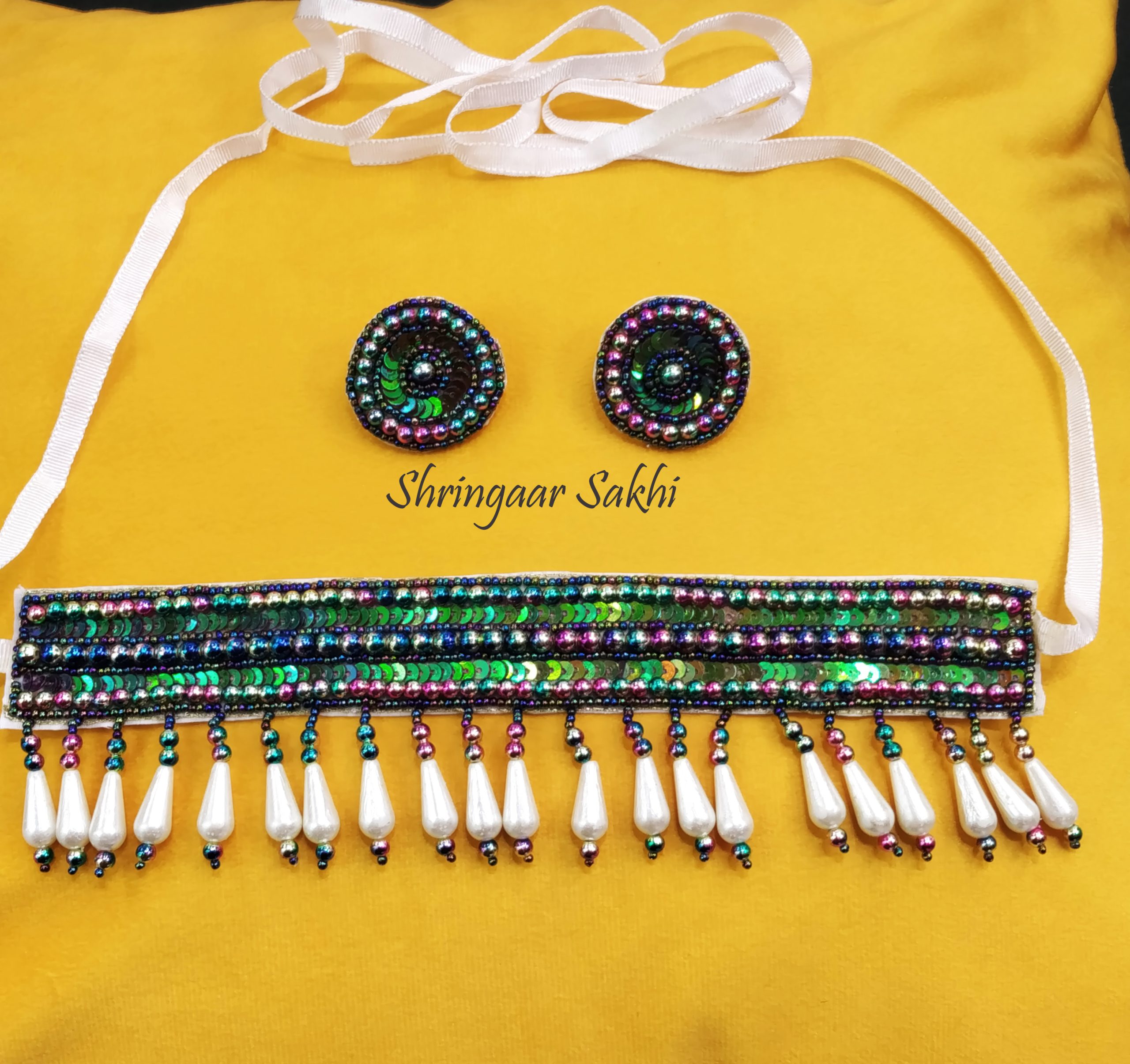Multi Color Beads Choker Set