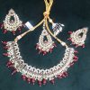 Maroon  Akansha Mirror Necklace Set