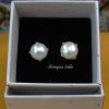 White Peru Stud Earring