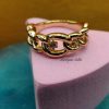 Golden Eva Finger Ring
