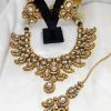 Golden Kundan AD Combo Necklace Set