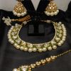 Golden Green Kundan Combo Set