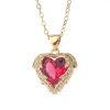 Red Golden Heart Pendant Chain
