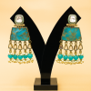 Aqua Noor Kundan Drop Earrings